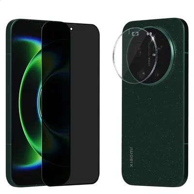 Produktbild von 1-Pack Xiaomi 17 Ultra Privacy Displayschutz & 1-Pack Linsenschutz - Gehärtetes Glas 9H - Super Qualität 3D