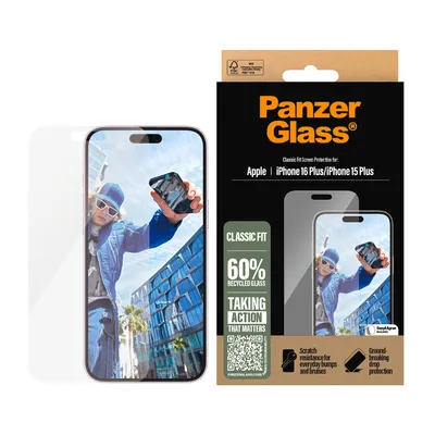 Immagine prodotto di Proteggi schermo PanzerGlass ® iPhone 16 Plus | 15 Plus | Classic Fit