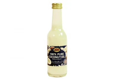 Produktbild von Kokosnuss Öl - KTC - Coconut Oil [250ml - 500ml] Einheit: 250 ml Hersteller: Asia Express food Zutaten: 100% Pures Kokosnussöl Nährwerte:: energie-kj-899energie-kcal-99