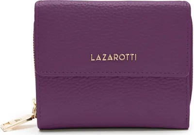 Produktbild von Lazarotti Leder Geldbörse Bologna Leather Wallet With 8 Card Slots Purple violett