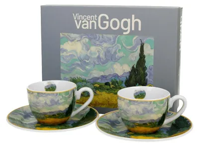 Immagine prodotto di Set di tazze per espresso Duo | Van Gogh - 90 ml - Design artistico - Porcellana di alta qualità - Ergonomico