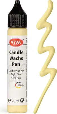 Zdjęcie produktu dla VIVA DECOR Candle Wax Pen – pastelowożółty – pisak z woskiem do świec 28 ml