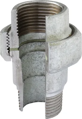 Obrázok produktu pre Temperguss Verschraubung Nr. 331 verzinkt, I/A, flachdichtend 1/2"