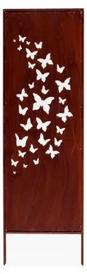 Produktbild von Kapaga - Sichtschutz aus Metall - 160 cm x 50 cm - Edelrost - Rostoptik für den Garten - Sichtschutzelement - Sichtschutzwand - Gartendekoration - Rost (Schmetterlinge)