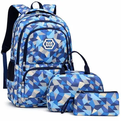 Immagine prodotto di Ultiluxe Set di zaini - 3 pezzi - Zaino scolastico - Borsa pranzo - Astuccio - Zaino per laptop 15,6 pollici - Bambini - Set zaini scolastici - Dimens