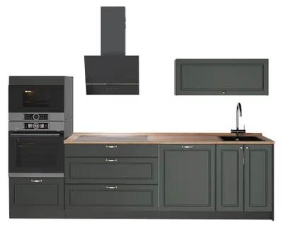 Obrázek produktu pro Kuchyňský kout Vicco Fame-Line Zelená zlatá země/Antracit 280 cm, PD Dub, Model 64660
