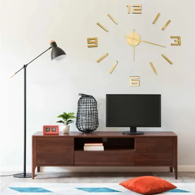 Immagine prodotto di vidaXL Orologio da parete 3D Design moderno dorato 100 cm XXL