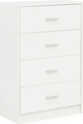 Produktbild von Design Sideboard WL5.864 Weiß Hochglanz 60x90x30 cm Anrichte Holz Modern, Schmale Schubladenkommode Esszimmer, Kleiner Allzweckschrank Flur, Wäschekommode Schlafzimmer