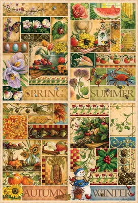 Produktbild von Cobble Hill Puzzle The Four Seasons - 2000 Teile Puzzle Spaß