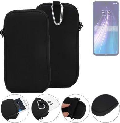 Produktbild von K-S-Trade Neopren-Hülle Handyhülle kompatibel mit Xiaomi Redmi Note 8 Schutzhülle Neoprenhülle Sleeve Schutz-Hülle Gürtel Tasche Case Holster