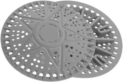 Produktbild von Silikonische Dusenschutzhauben, 2 Stück, 14 cm, mit feinen Wasserlöchern, für Abflussfilter, Dusenfilter, Badkuip, Gartenschlauch, grau