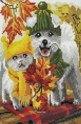 Obrázek produktu pro Kreativní sada Diamond Painting A 17 pes a kočka