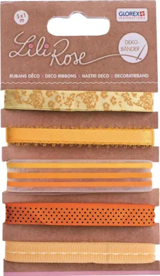 Produktbild von Glorex Deko Bänder orange/gelb