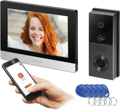 Zdjęcie produktu dla Wideodomofon ORNO OR-VID-MA-1079/B, XIRAN, 8" LCD FHD RFID, Tuya Smart