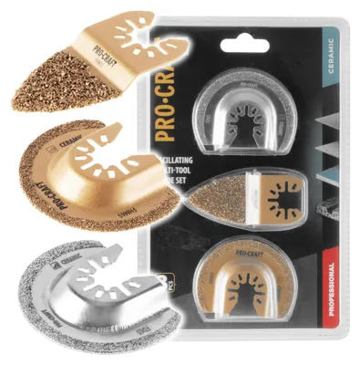 Productafbeelding van Procraft MB2-accessoireset, 3-delig, voor oscillerende multifunctionele gereedschappen