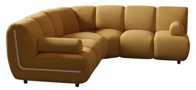 Produktbild von KAWOLA Modulsofa LAYLA Ecksofa 3 Module 2 Armlehnkissen Velvet gelb