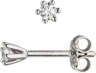 Produktbild von JOBO Ohrstecker 925 Sterling Silber 2 Zirkonia Ohrringe Silberohrringe