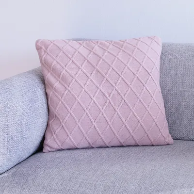 Imagen del producto de Funda de cojín DECCARO "Diamond", 45 x 45 cm, color rosa, 1 unidad
