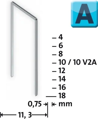 Obrázek produktu pro NOVUS sponky A53, 10mm, 5000ks superdvrdé