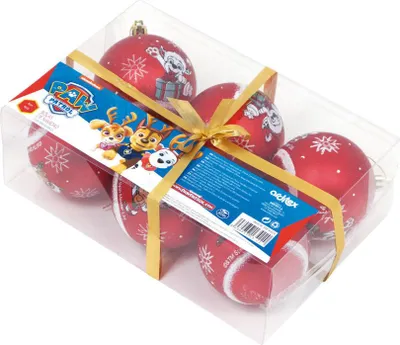 Immagine prodotto di Arditex PW14024 Confezione da 6 baubles albero di Natale diametro 8 cm. da Nickelodeon canine patrol