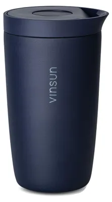 Produktbild von Thermobecher Edelstahl 350ml Deckel Kaffee Becher isoliert Travel Mug Tee Vinsun