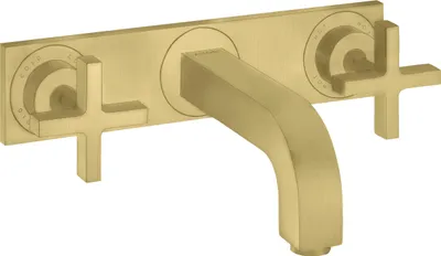 Produktbild von hansgrohe AXOR Citterio 3-Loch Waschtischarmatur Unterputz, Auslauf 226mm, Kreuzgriffe, Platte für Wandmontage, 39144950