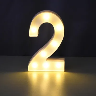 Produktbild von LED Leuchtzahl 3D, 22 cm Zahl 2