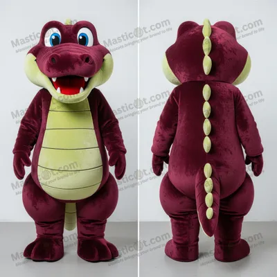 Produktbild von Weinrotes, MASTICOT breitschultriges Krokodil-Maskottchen