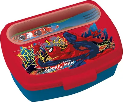 Produktbild von Spiderman Motiv Kinder Lebensmittelträger für Schule und Freizeit