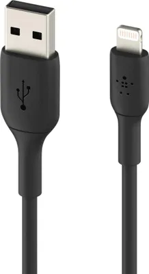 Produktbild von Belkin CAA001BT3MBK, 3 m, Lightning, USB A, Männlich, Männlich, Schwarz