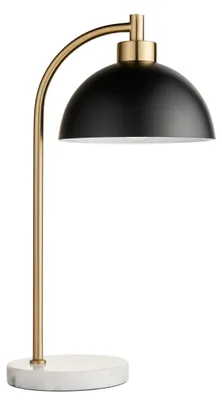 Obrázok produktu pre Stolná lampa s mramorovou základňou BUCHANAN, čierna, 1xE27x10W, kov, rozmery: 54,5x31x23 cm, IP20, Endon