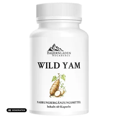 Produktbild von Bauernladen Nockberge | Wild Yam | 880 mg Yamswurzel Extrakt Tagesdosis, KI-generiertes Bild
