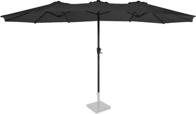 Produktbild von Vonroc Premium Sonnenschirm Iseo 460x270cm - Robuster Sonnenschirm – Extra-groß – UV-beständig – Anthrazit/Schwarz – Inklusive Schutzhülle