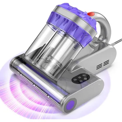 Produktbild von AIORBER Milbenstaubsauger UV-C 550 W 16 kPa, Matratzensauger mit 65°C Heißluft, HEPA Filter, Doppelzyklon, für Tierhaare, Lila