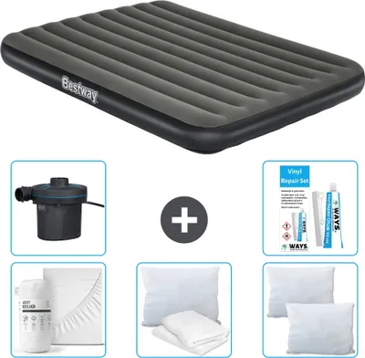 Obrázok produktu pre Bestway nafukovací matrac - pre 2 osoby - 152 x 203 x 25 cm - zelený - vrátane príslušenstva