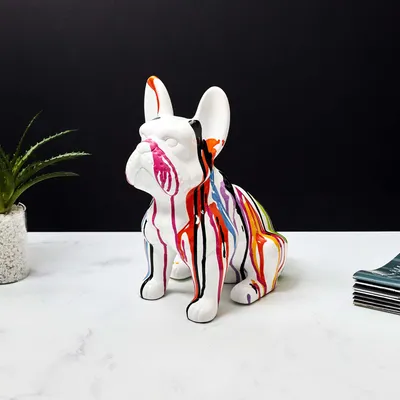 Image de Bulldog Ceramique Coulures 30cm