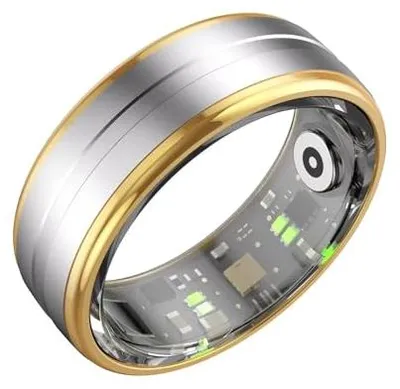 Produktbild von Smart Ring Gold Smartringe für Herren Damen Smart Ring Android Schrittzähler Pulsmesser Schlaftracker Sport Fitness Tracker Gesundheitsring Herren Fitnesstracker Schwarz Smartring Fitnessring