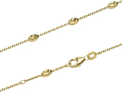 Produktbild von 25cm Fusskette Ankerkette 925 Sterling Silber Gelbgold vergoldet Fusskettchen