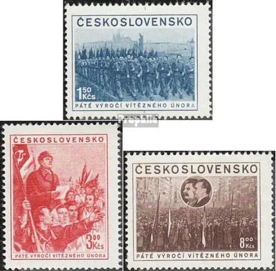 Produktbild von Briefmarken Tschechoslowakei 1953 Mi 780-782 (kompl.Ausg.) postfrisch Verfassung