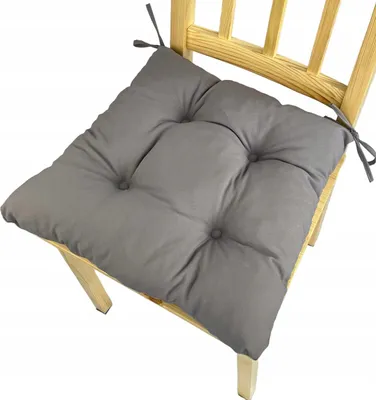 Produktbild von Stuhlkissen, Trapezförmiges Stuhlkissen, Sitzkissen, hellgrau, 40x35x40x8 cm, Kissen für Heimstühle und Gartenmöbel, Gartenkissen,