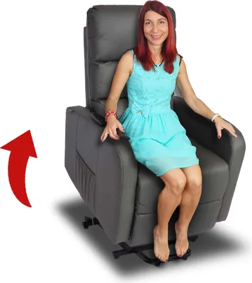 Produktbild von Fernsehsessel MCW-K62, Sessel Relaxsessel TV-Sessel Liege, Liegefunktion Aufstehhilfe, Metall Kunstleder grau