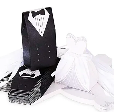 100 Stück Hochzeits-Schachteln, Geschenkboxen für Schokolade, Partygeschenk