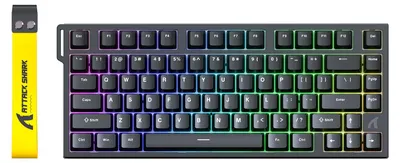 Produktbild von Attack Shark R82HE Gaming Tastatur, magnetisch, kabelgebunden, 75%, Schwarz