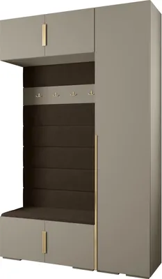 Produktbild von MEBLE KRYSPOL Inova 1 Möbelset Garderobe, 236,7x150x47cm - Kaschmir, Manila 04, Gold