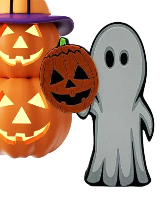 Obrázok produktu pre Elzusha - 3D tlačená dekorácia na stôl s motívom strašidelnej postavičky, ideálna na Halloween