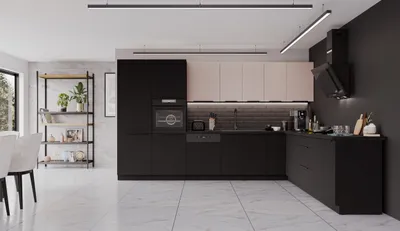 Produktbild von Winkelküche SIENA + ARONA 350x290 cm Küchenzeile Eckküche Küche Kaschmir Schwarz