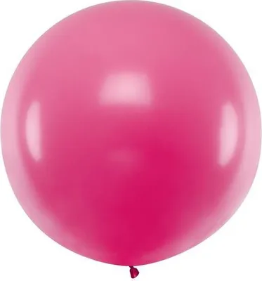 Produktbild von Runder Ballon 1m, Pastell Fuchsia