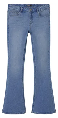 Immagine prodotto di NAME IT, jeans a gamba leggermente svasata modello "Bootcut" per bambine, in denim blu chiaro, taglia 14