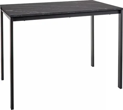 Obrázok produktu pre Jedálenský stôl 100x60 ERION - čierny mramor / čierny