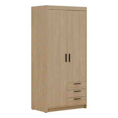Produktbild von AX LIVING Storicos 2T3S Kleiderschrank Geölte Eiche mit schubladen 89,7 cm